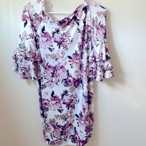 Rhapsody XL Flower Print Dress